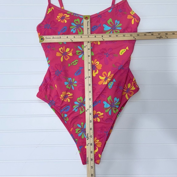 Fresh Produce women Floral Bodysuit - Pink and Yellow Size 12 - Picture 10 of 11